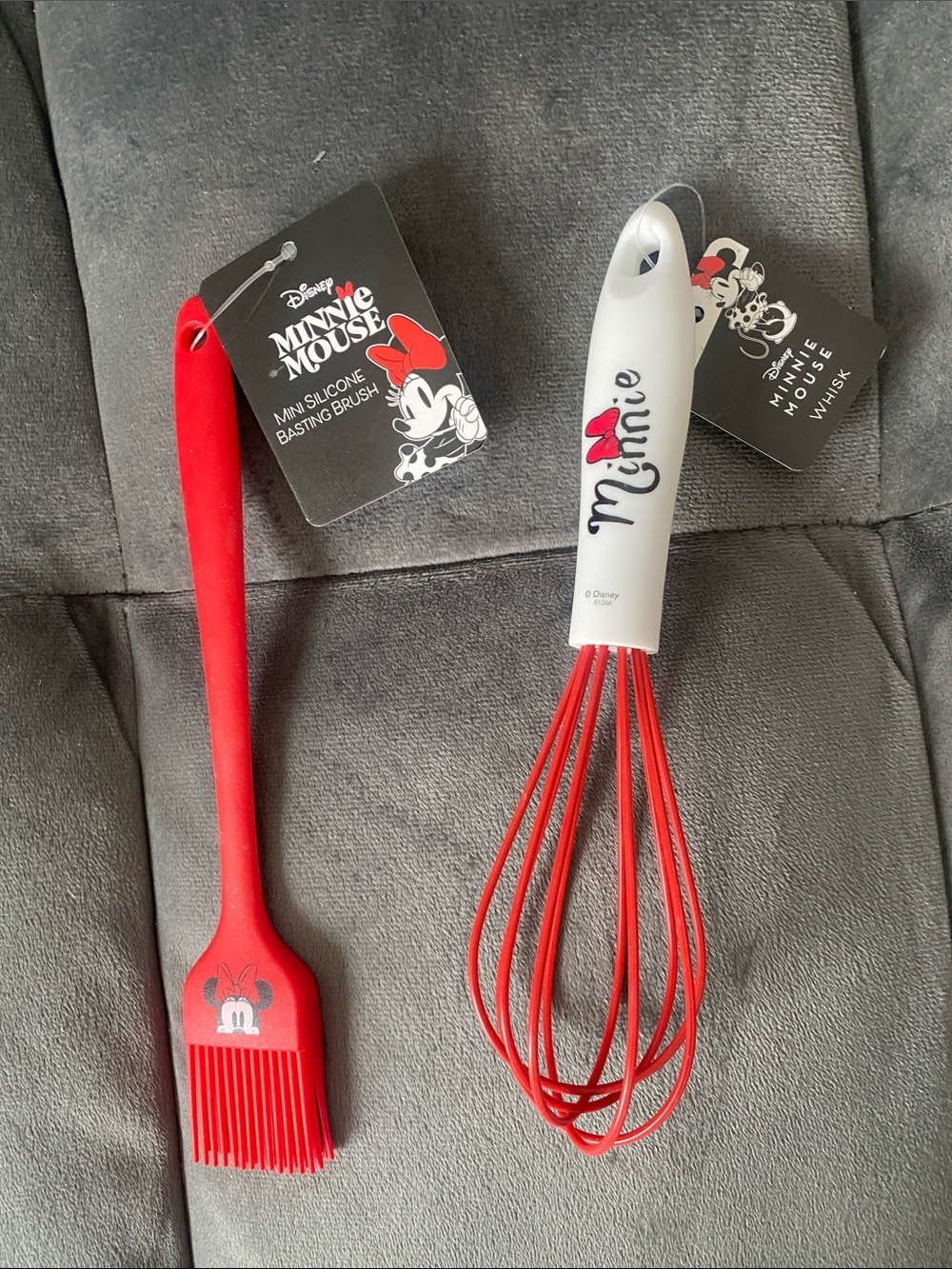 Disney Minnie Mouse Red and White Silicone Whisk & Basting Brush Set